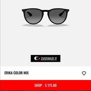 Erica. Color Mix Polarized Ray Ban Woman Sunglasses. Black.